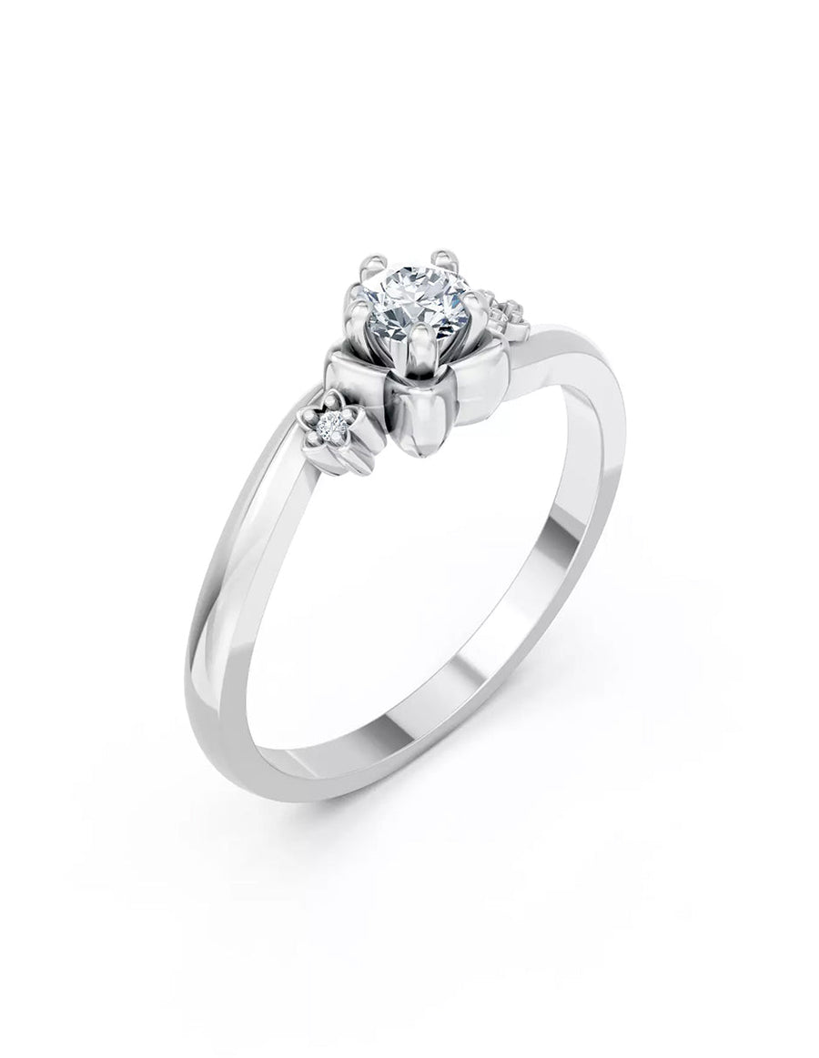 Anillo de Compromiso - piedras laterales - AMORE591-RD-CZ
