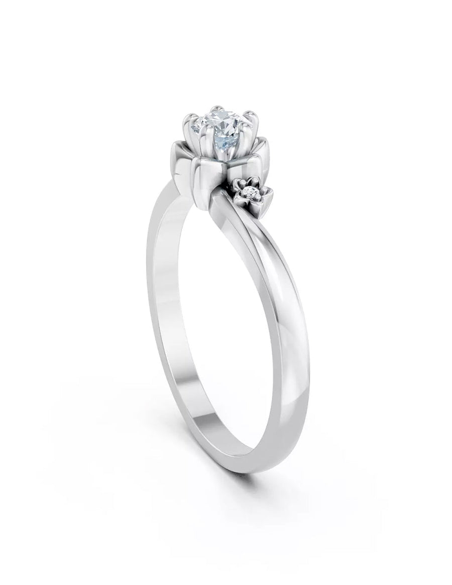 Anillo de Compromiso - piedras laterales - AMORE591-RD-CZ