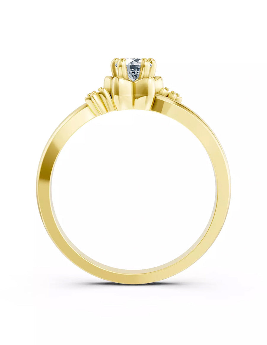 Anillo de Compromiso - piedras laterales - AMORE591-RD-CZ