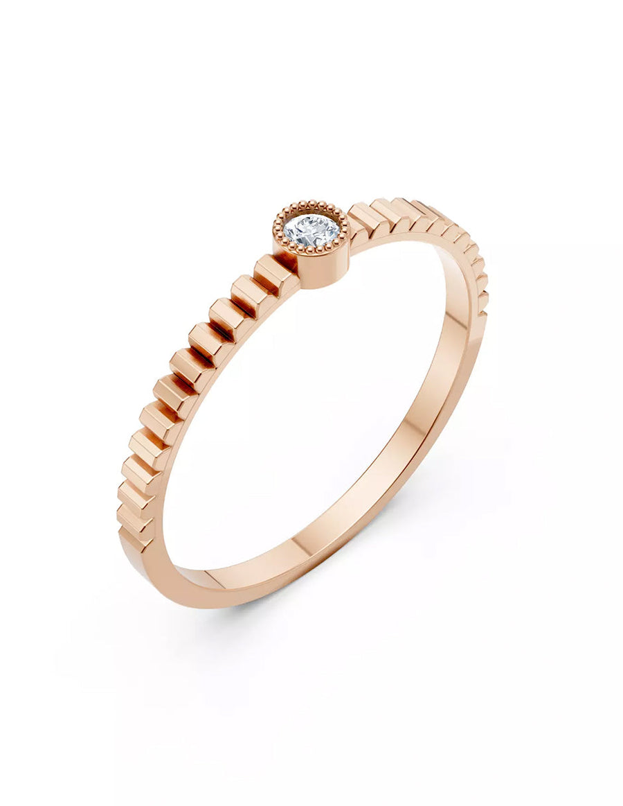 Anillo de Compromiso - solitario - AMORE592-RD-CZ