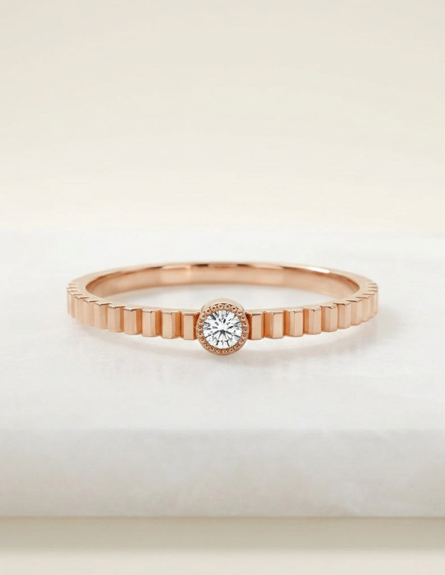 Anillo de Compromiso - solitario - AMORE592-RD-CZ