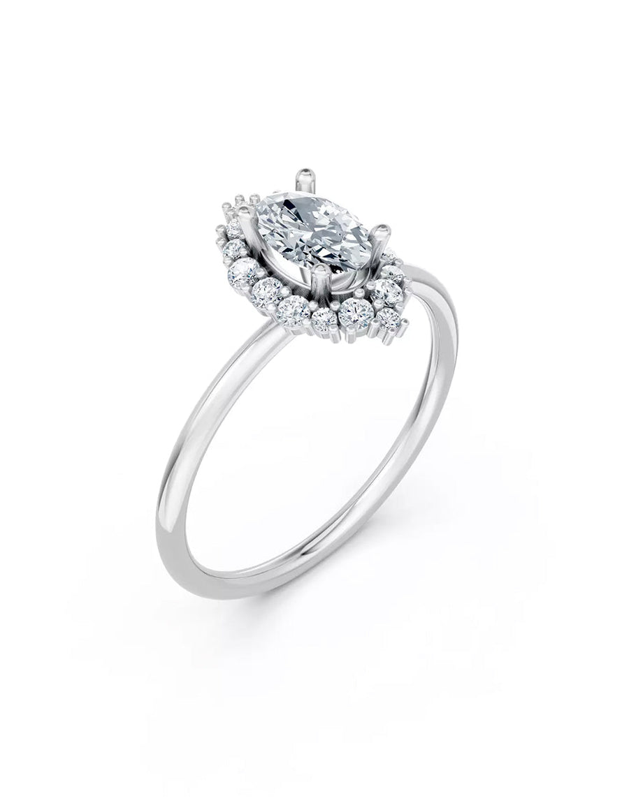 Anillo de Compromiso - halo - AMORE593-OV-CZ