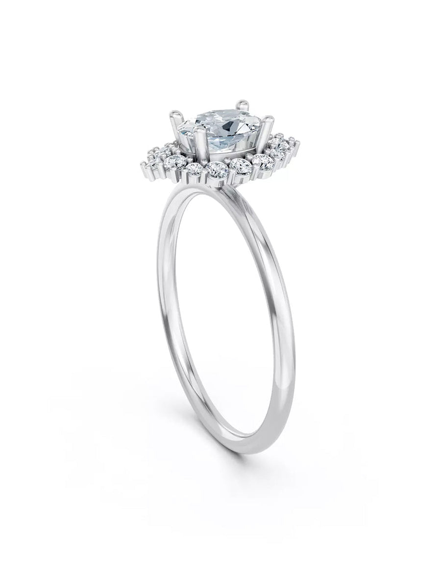 Anillo de Compromiso - halo - AMORE593-OV-CZ