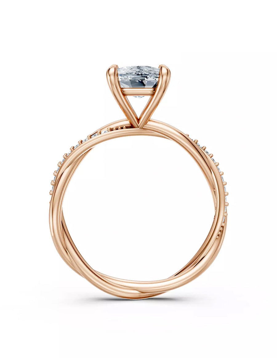 Anillo de Compromiso - pavé - AMORE595-CU-CZ