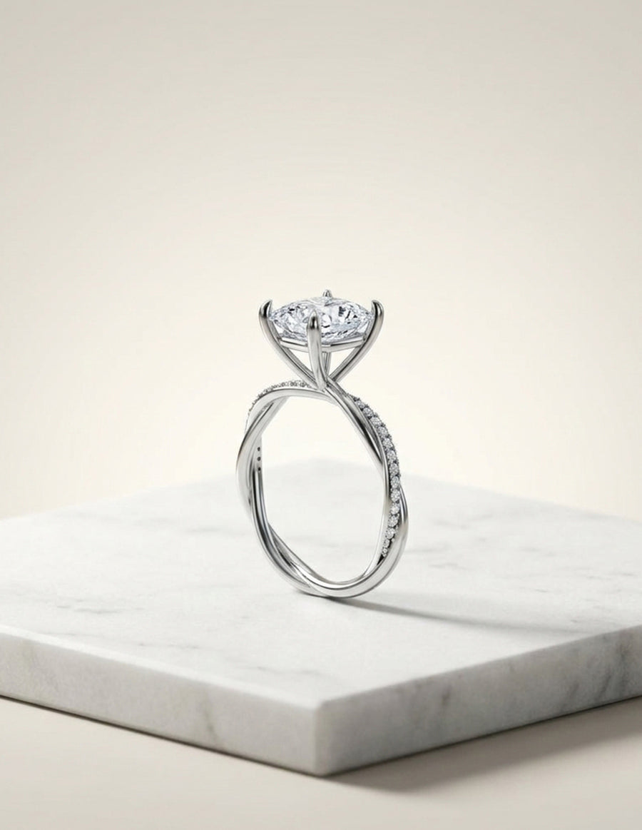 Anillo de Compromiso - pavé - AMORE595-PR-CZ