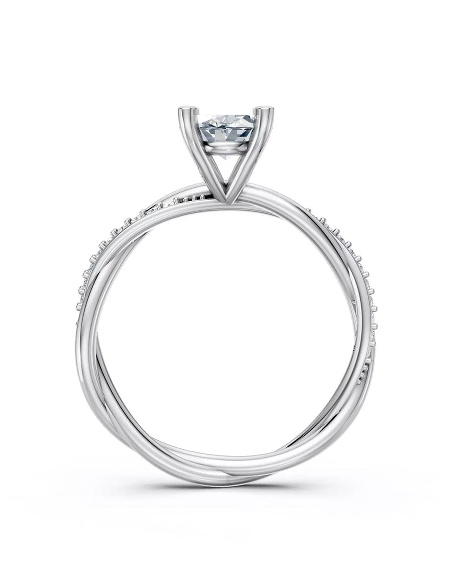 Anillo de Compromiso - pavé - AMORE595-OV-CZ