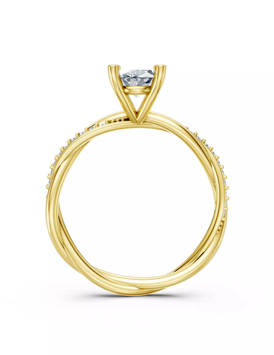 Anillo de Compromiso - pavé - AMORE595-OV-CZ