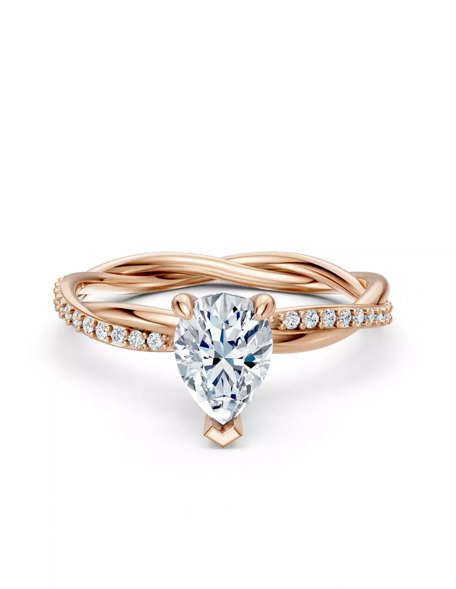 Anillo de Compromiso - pavé - AMORE595-PE-CZ