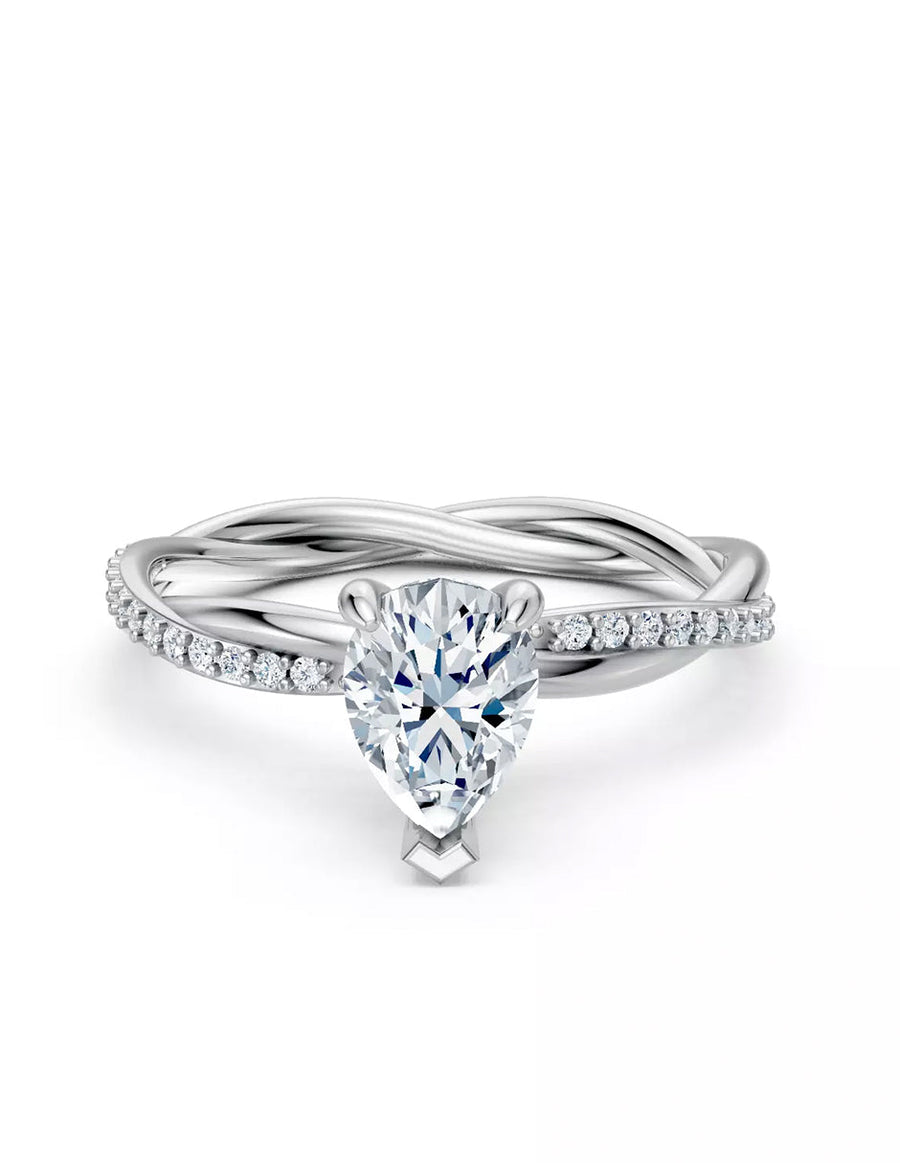 Anillo de Compromiso - pavé - AMORE595-PE-CZ