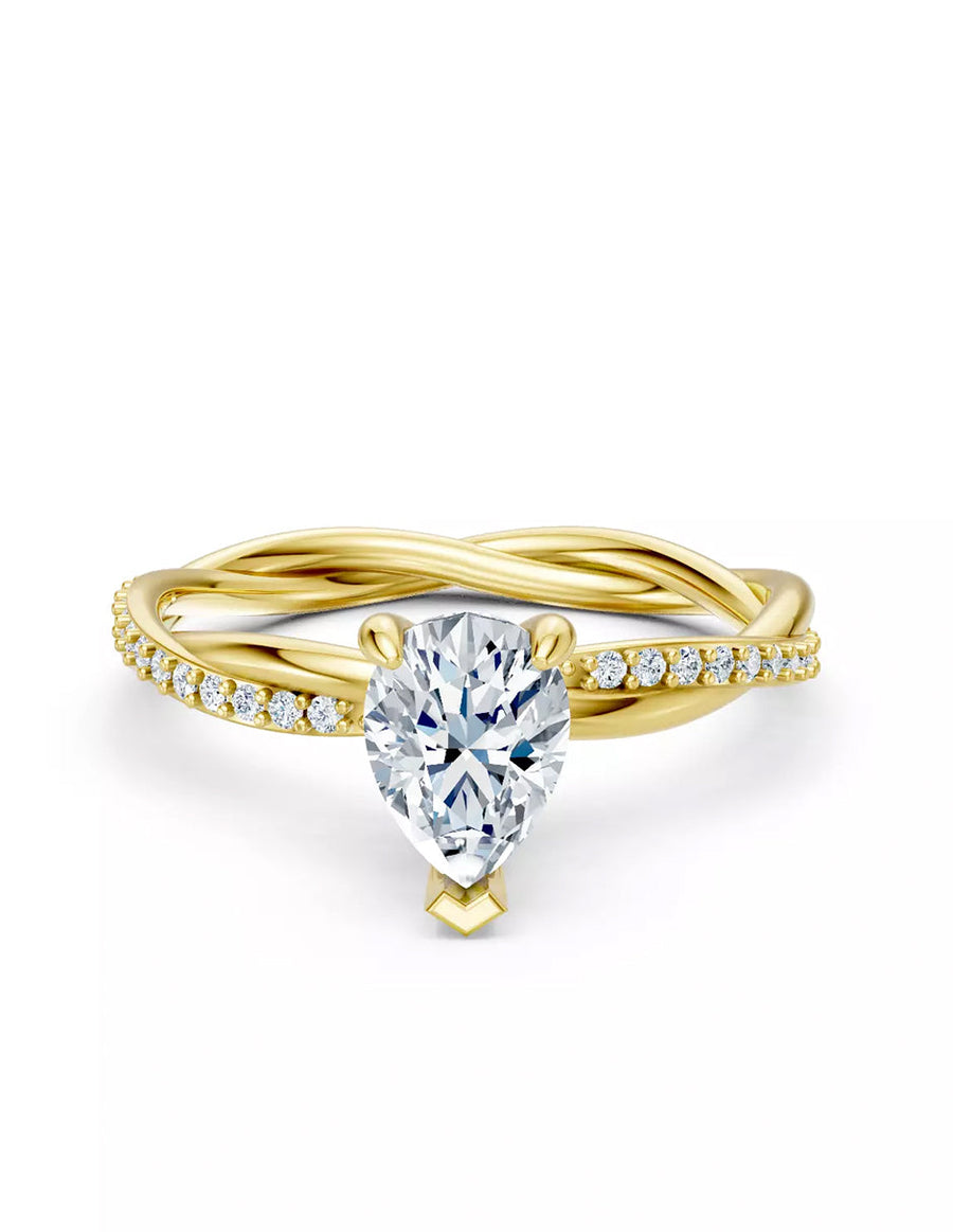 Anillo de Compromiso - pavé - AMORE595-PE-CZ