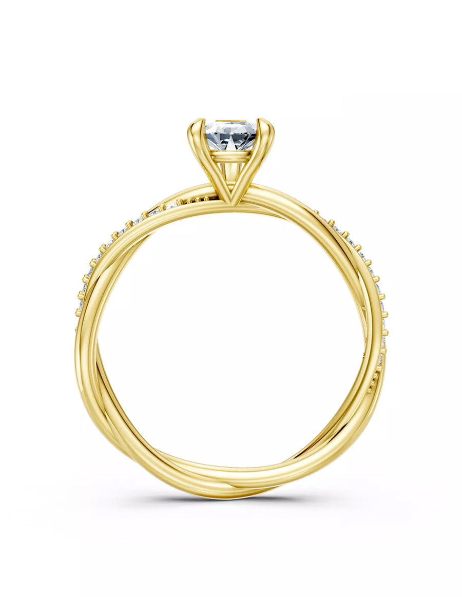Anillo de Compromiso - pavé - AMORE595-PE-CZ