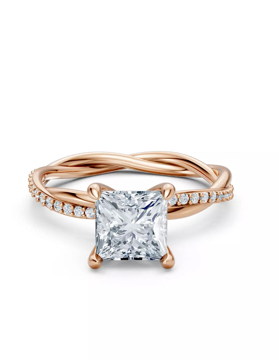 Anillo de Compromiso - pavé - AMORE595-PR-CZ