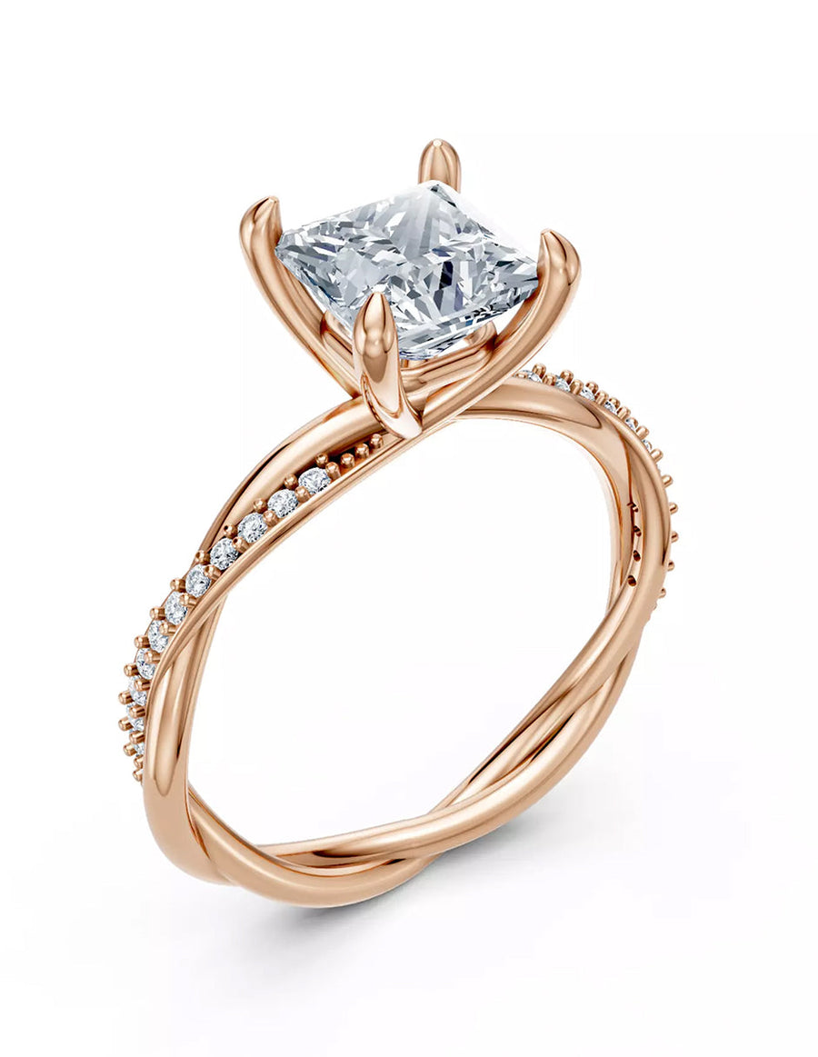 Anillo de Compromiso - pavé - AMORE595-PR-CZ
