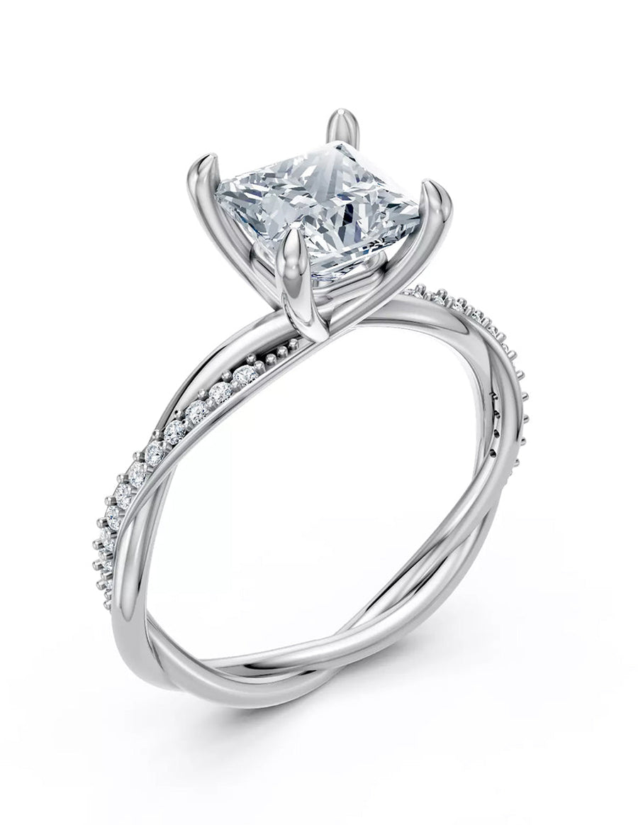 Anillo de Compromiso - pavé - AMORE595-PR-CZ
