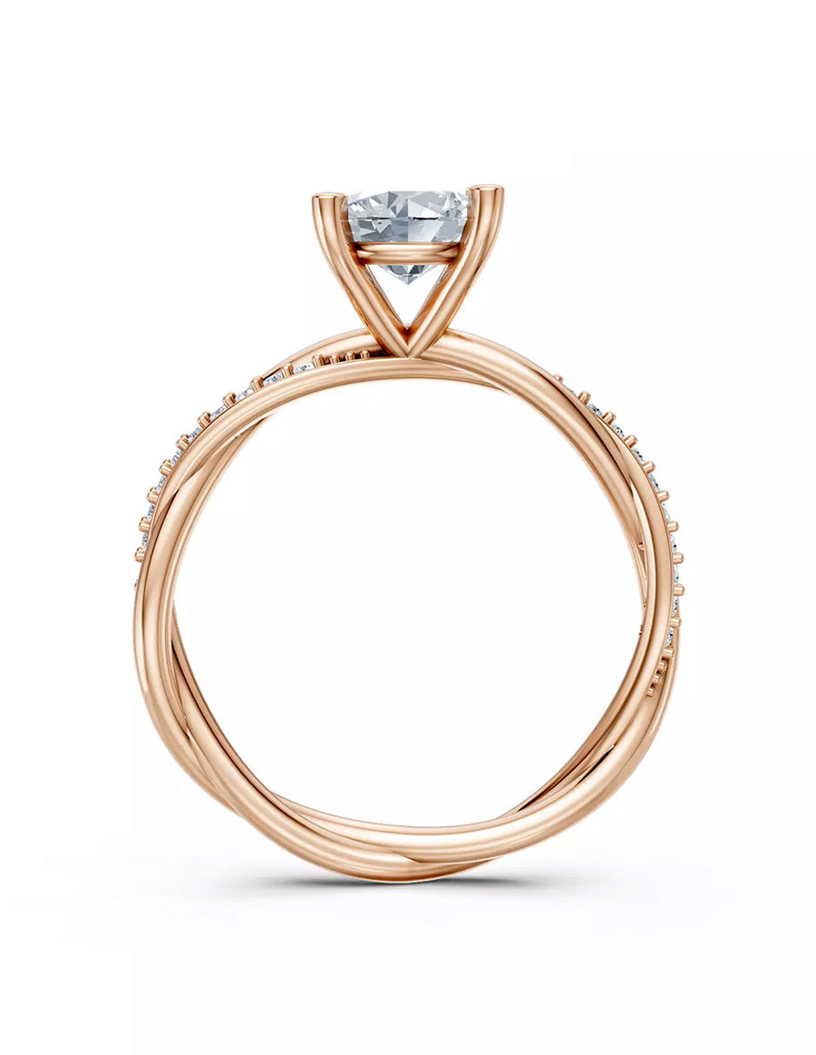 Anillo de Compromiso - pavé - AMORE595-RD-CZ