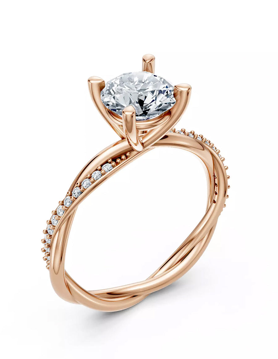Anillo de Compromiso - pavé - AMORE595-RD-CZ