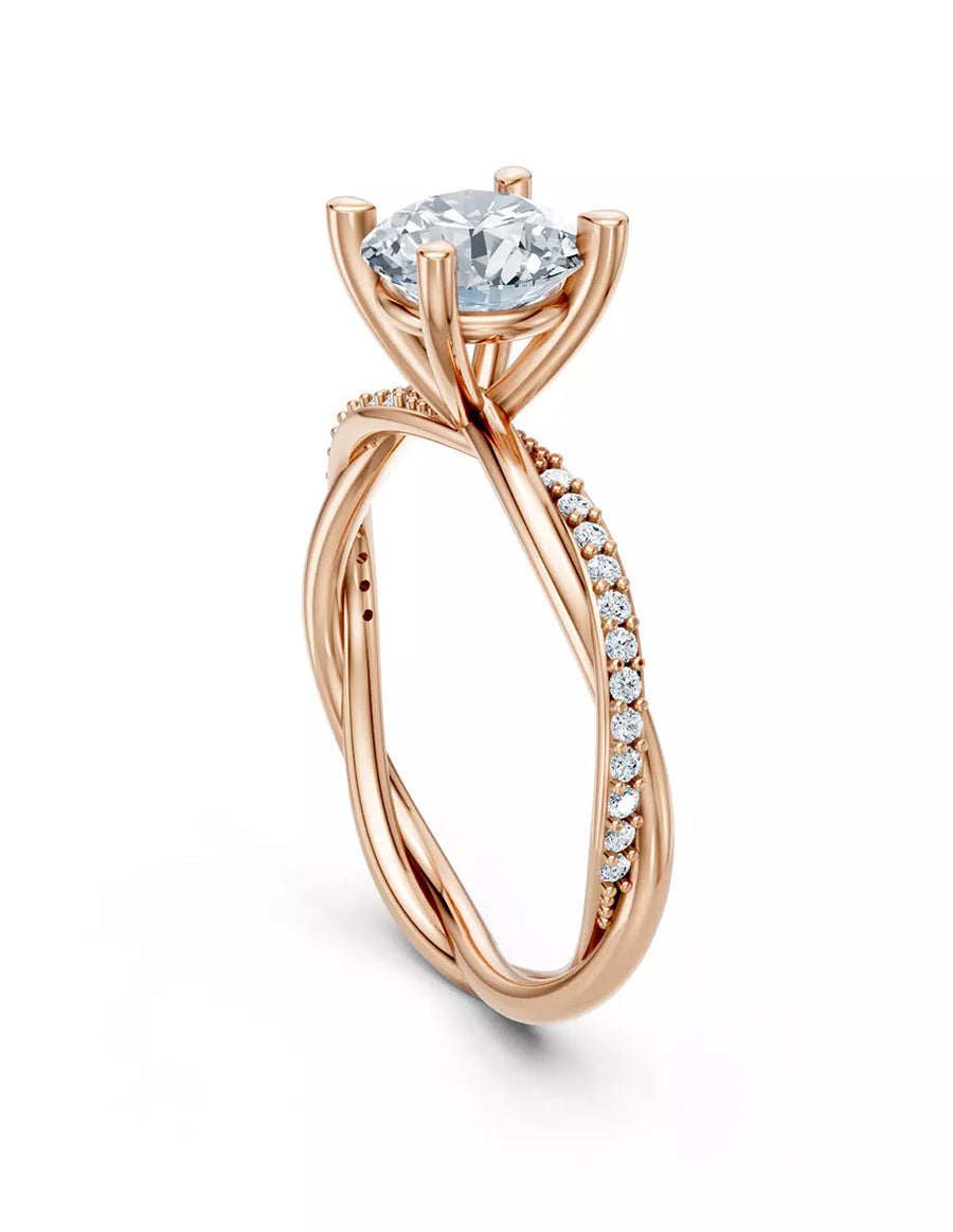 Anillo de Compromiso - pavé - AMORE595-RD-CZ