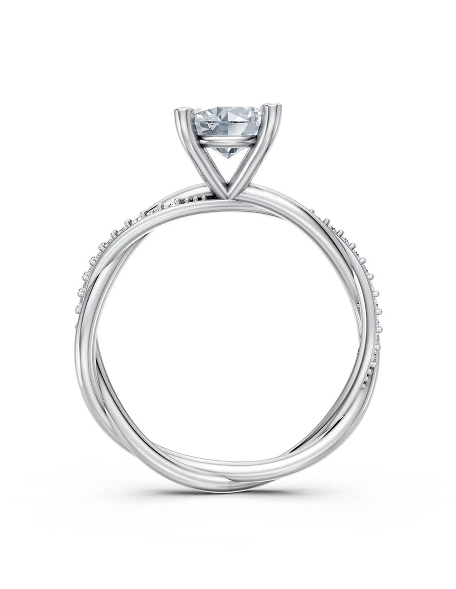 Anillo de Compromiso - pavé - AMORE595-RD-CZ