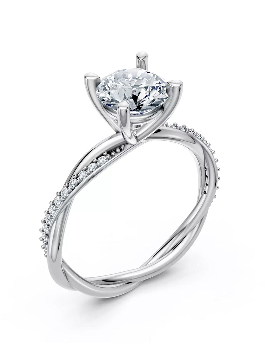 Anillo de Compromiso - pavé - AMORE595-RD-CZ