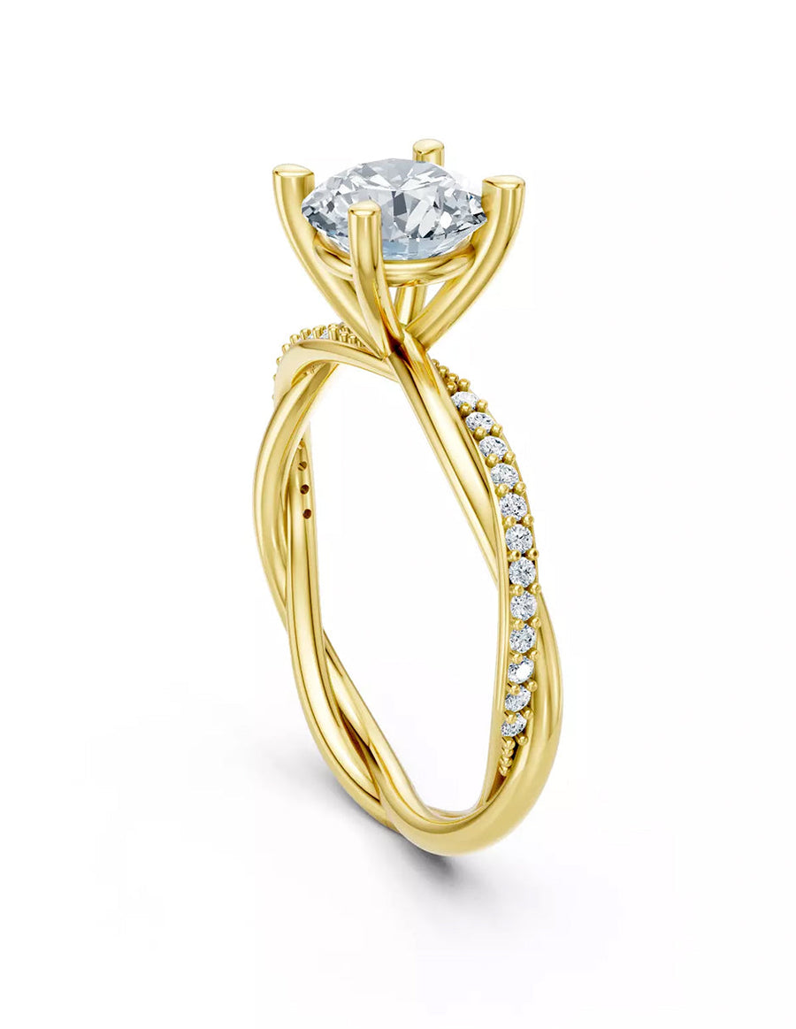 Anillo de Compromiso - pavé - AMORE595-RD-CZ