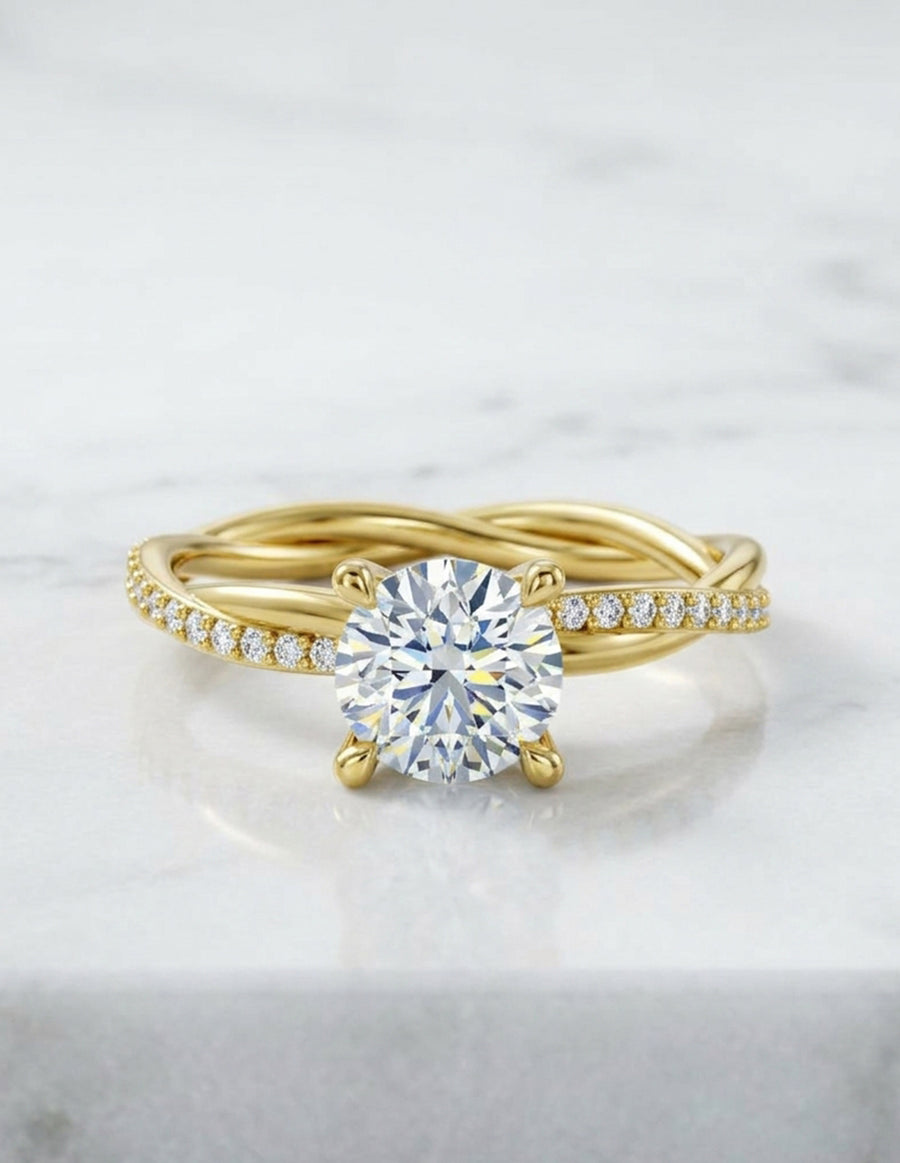 Anillo de Compromiso - pavé - AMORE595-RD-CZ