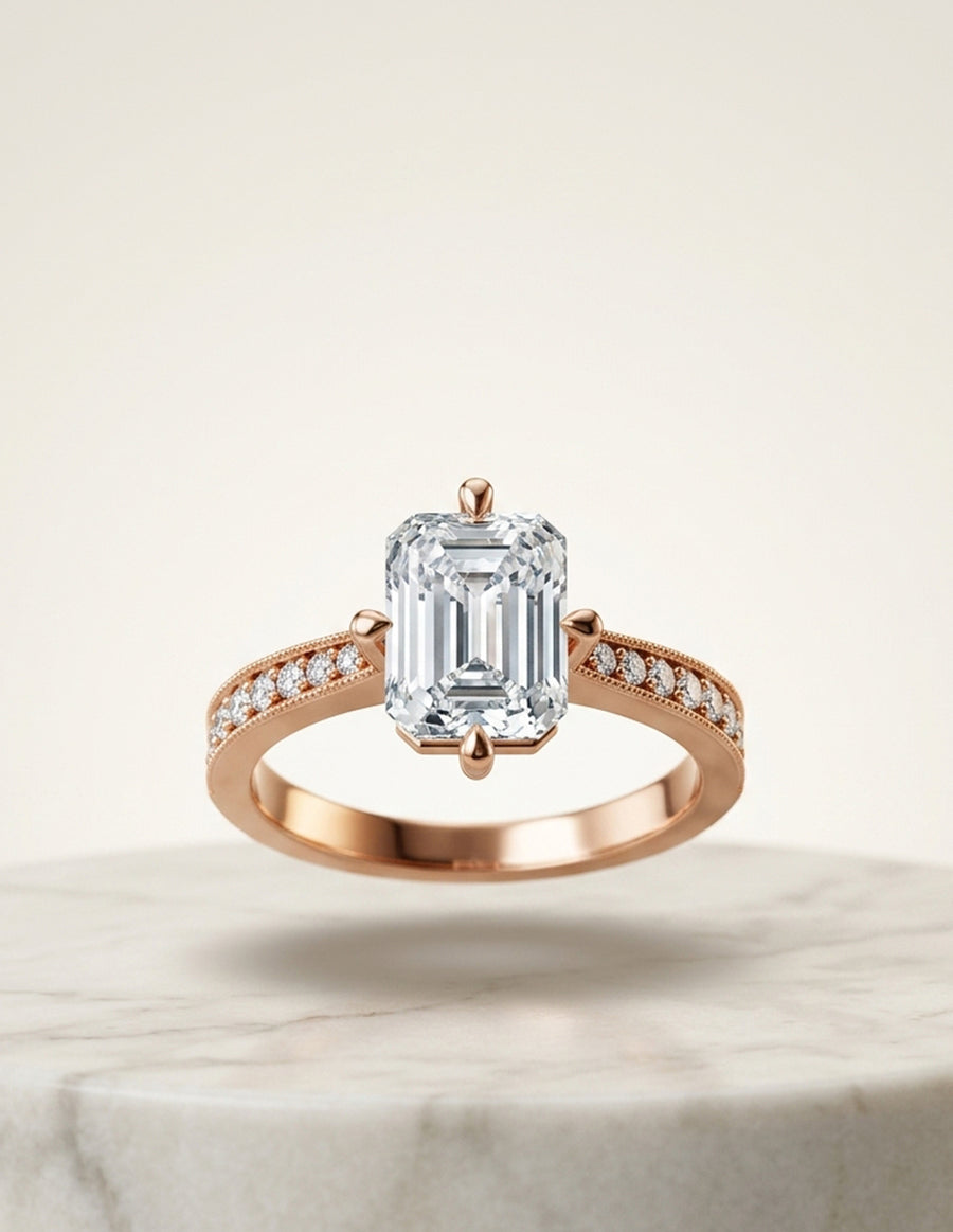 Anillo de Compromiso - pavé - AMORE596-EM-CZ
