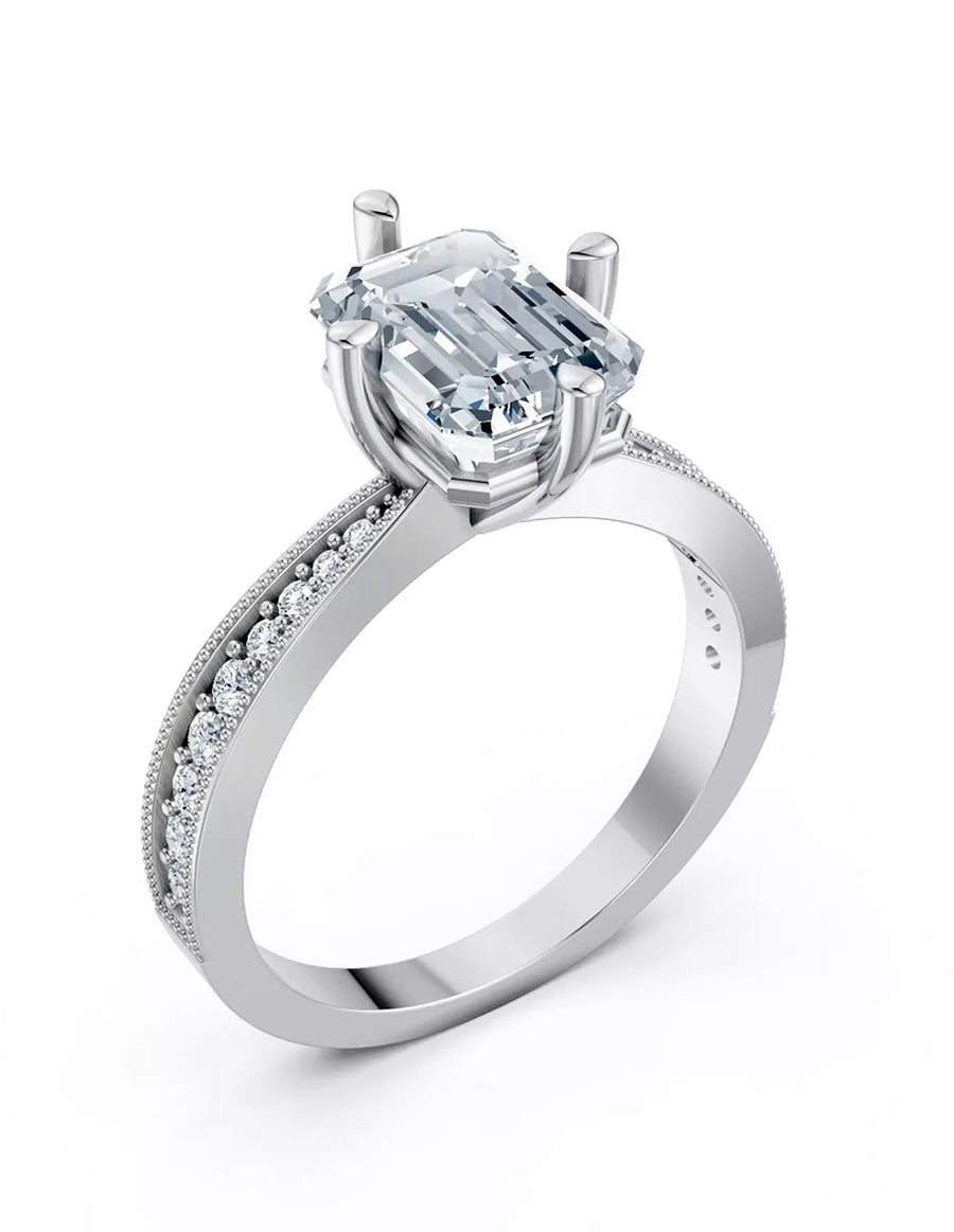 Anillo de Compromiso - pavé - AMORE596-EM-CZ