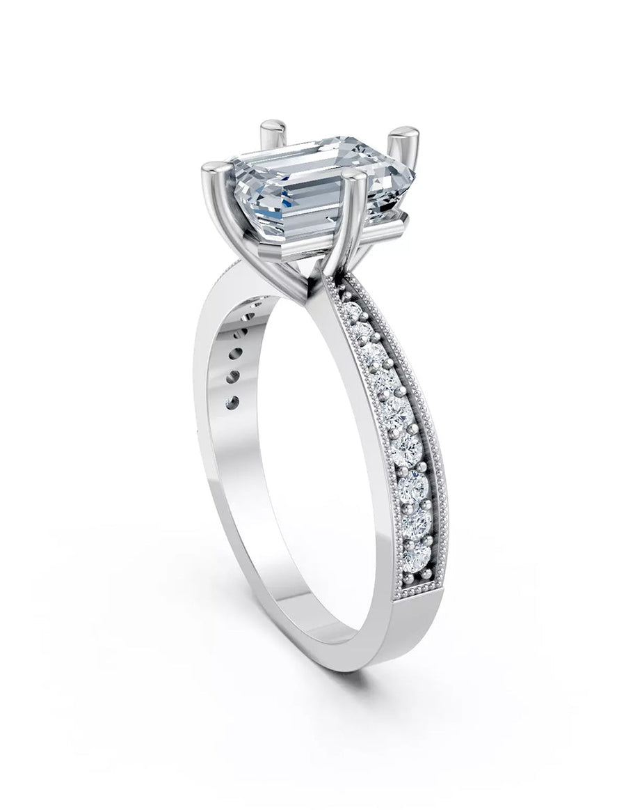 Anillo de Compromiso - pavé - AMORE596-EM-CZ