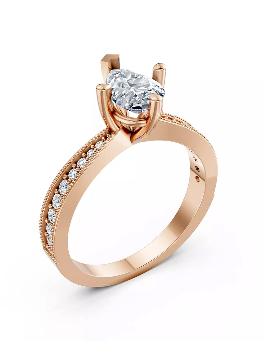 Anillo de Compromiso - pavé - AMORE596-PE-CZ