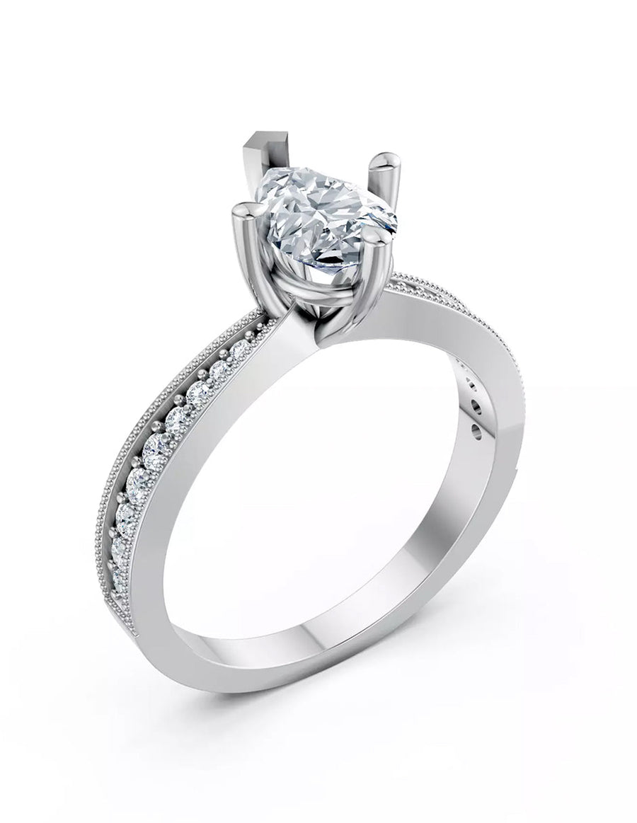 Anillo de Compromiso - pavé - AMORE596-PE-CZ