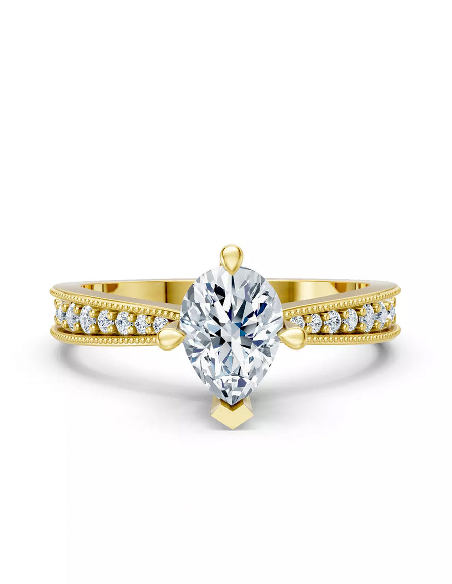 Anillo de Compromiso - pavé - AMORE596-PE-CZ