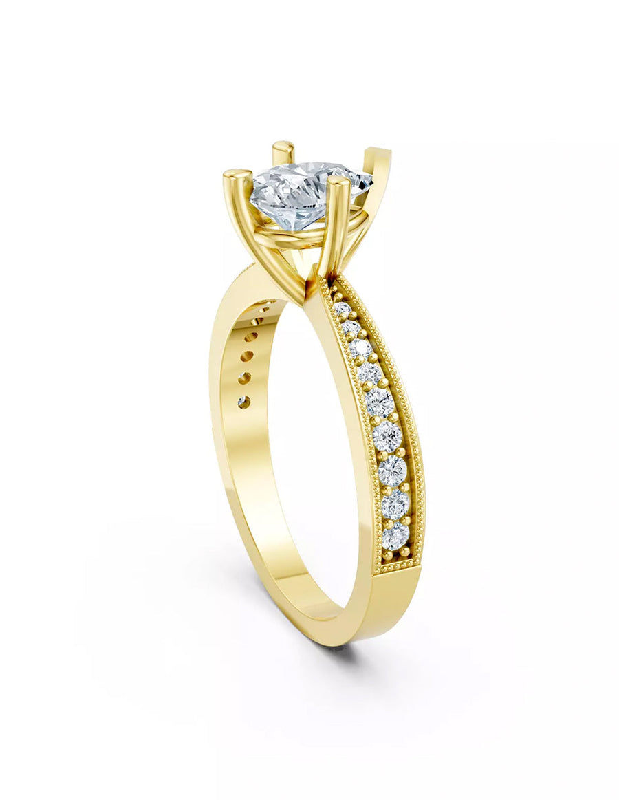 Anillo de Compromiso - pavé - AMORE596-PE-CZ