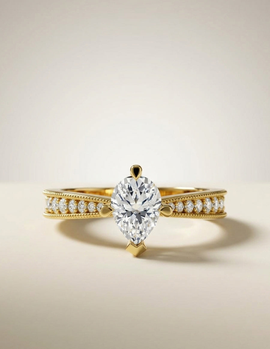 Anillo de Compromiso - pavé - AMORE596-PE-CZ