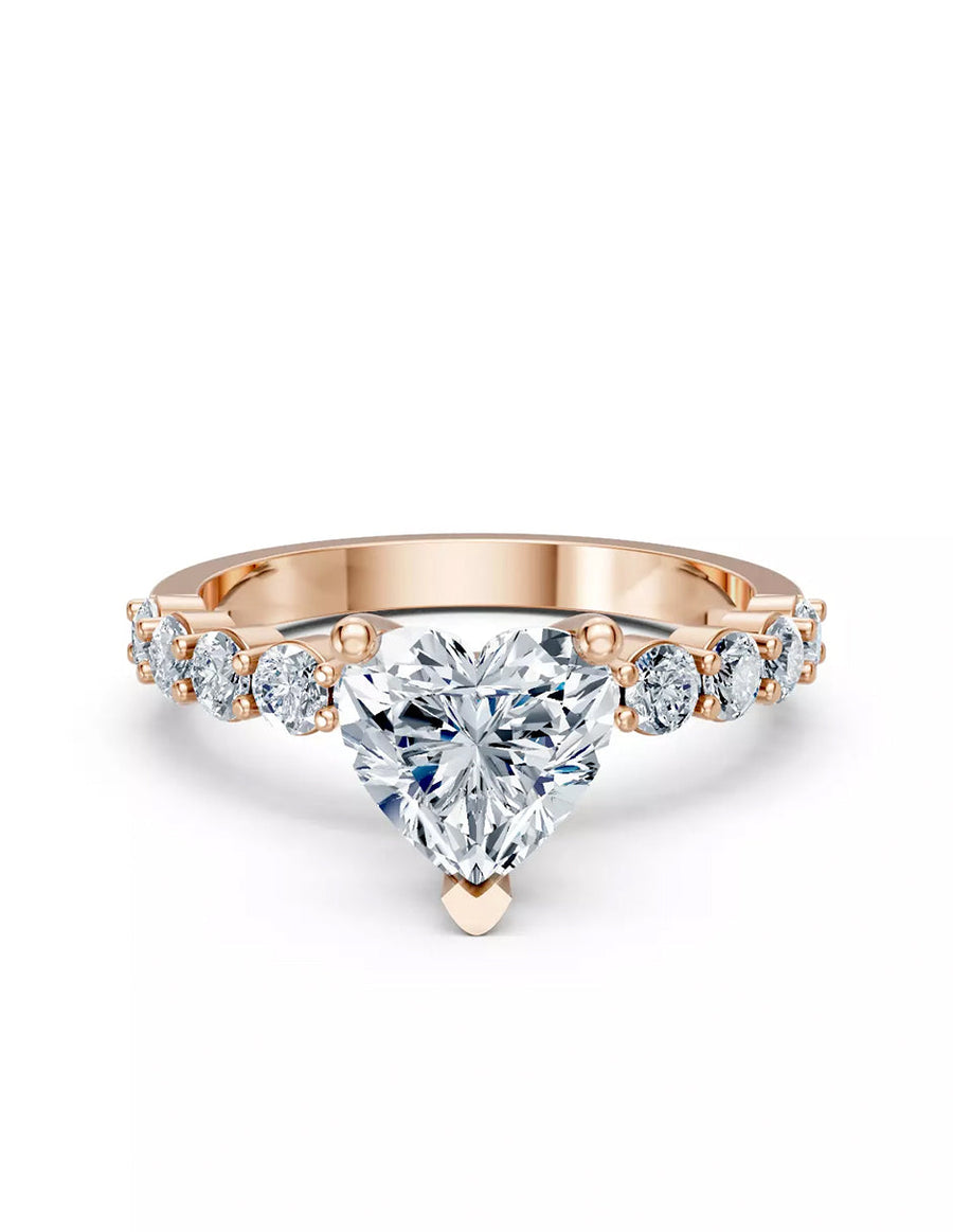 Anillo de Compromiso - piedras laterales - AMORE597-HE-CZ