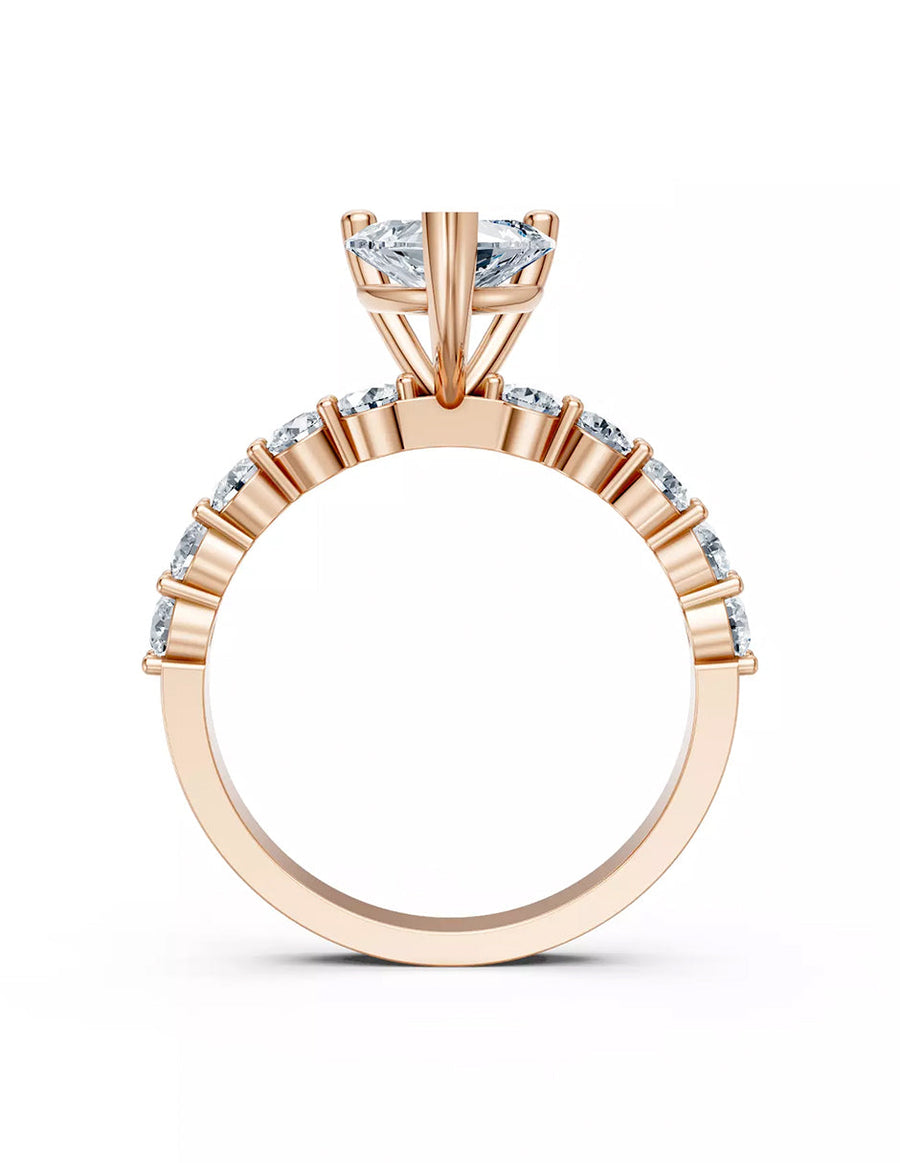 Anillo de Compromiso - piedras laterales - AMORE597-HE-CZ