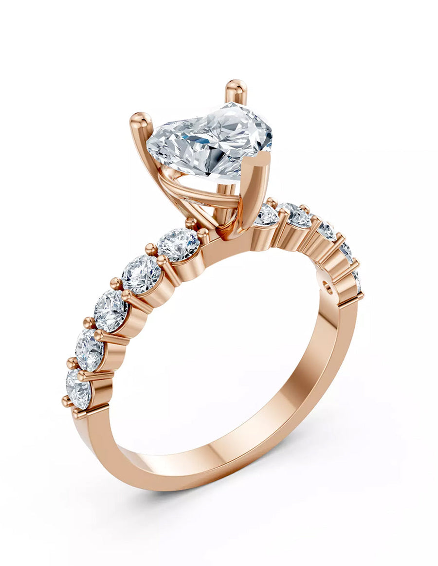Anillo de Compromiso - piedras laterales - AMORE597-HE-CZ