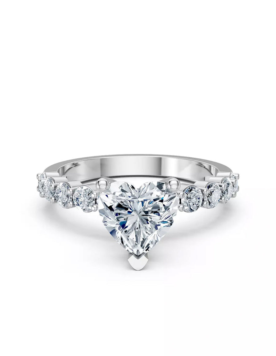 Anillo de Compromiso - piedras laterales - AMORE597-HE-CZ