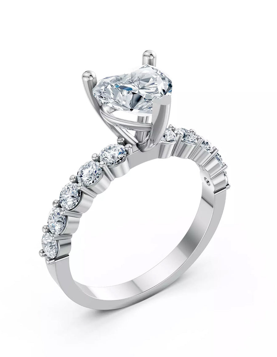 Anillo de Compromiso - piedras laterales - AMORE597-HE-CZ