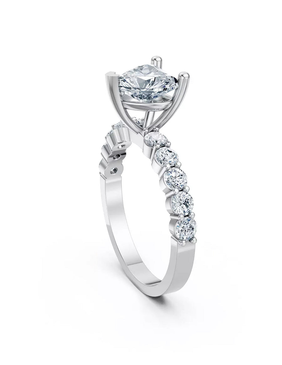 Anillo de Compromiso - piedras laterales - AMORE597-HE-CZ