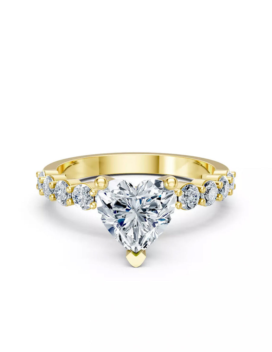 Anillo de Compromiso - piedras laterales - AMORE597-HE-CZ
