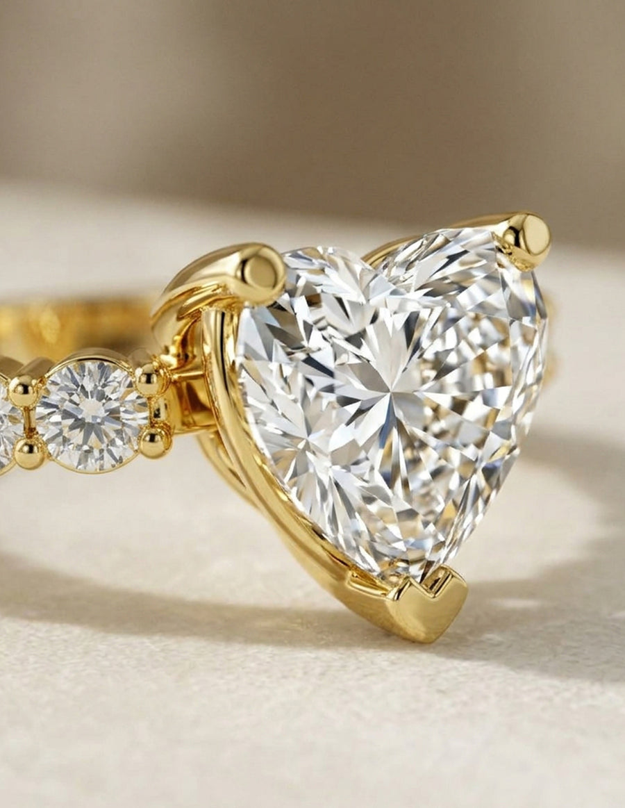 Anillo de Compromiso - piedras laterales - AMORE597-HE-CZ