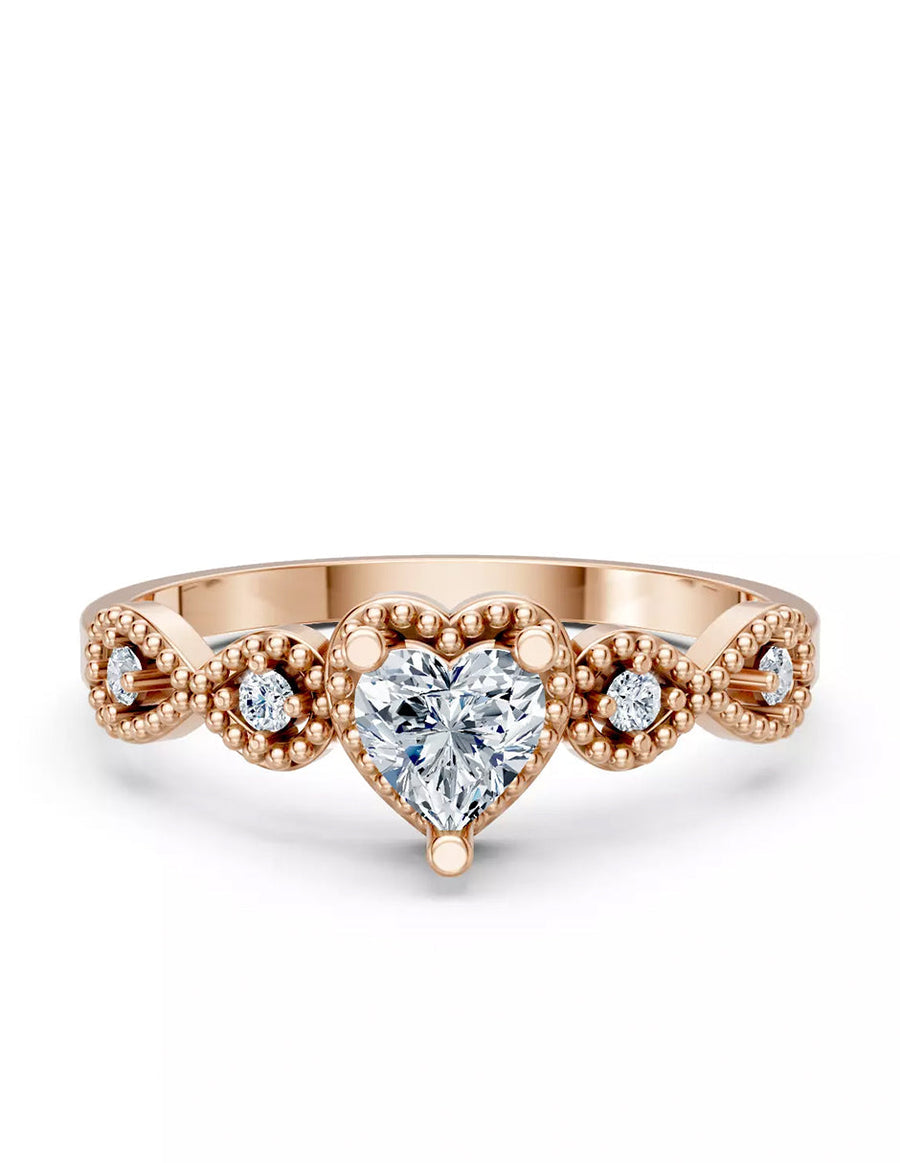Anillo de Compromiso - piedras laterales - AMORE598-HE-CZ