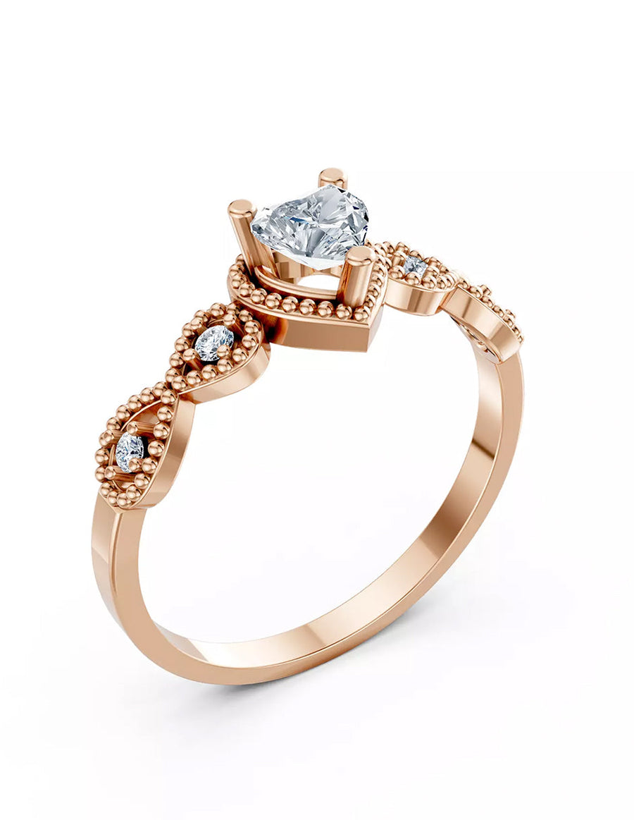 Anillo de Compromiso - piedras laterales - AMORE598-HE-CZ