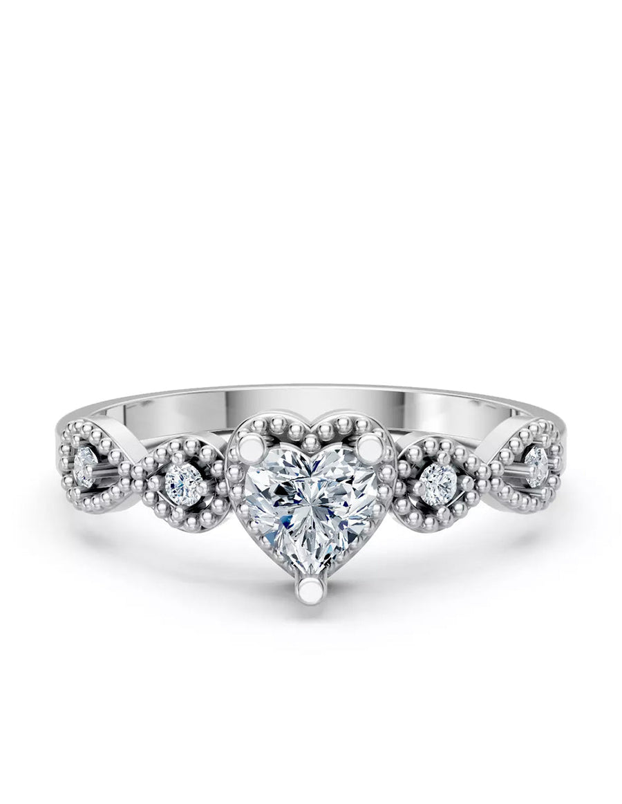 Anillo de Compromiso - piedras laterales - AMORE598-HE-CZ