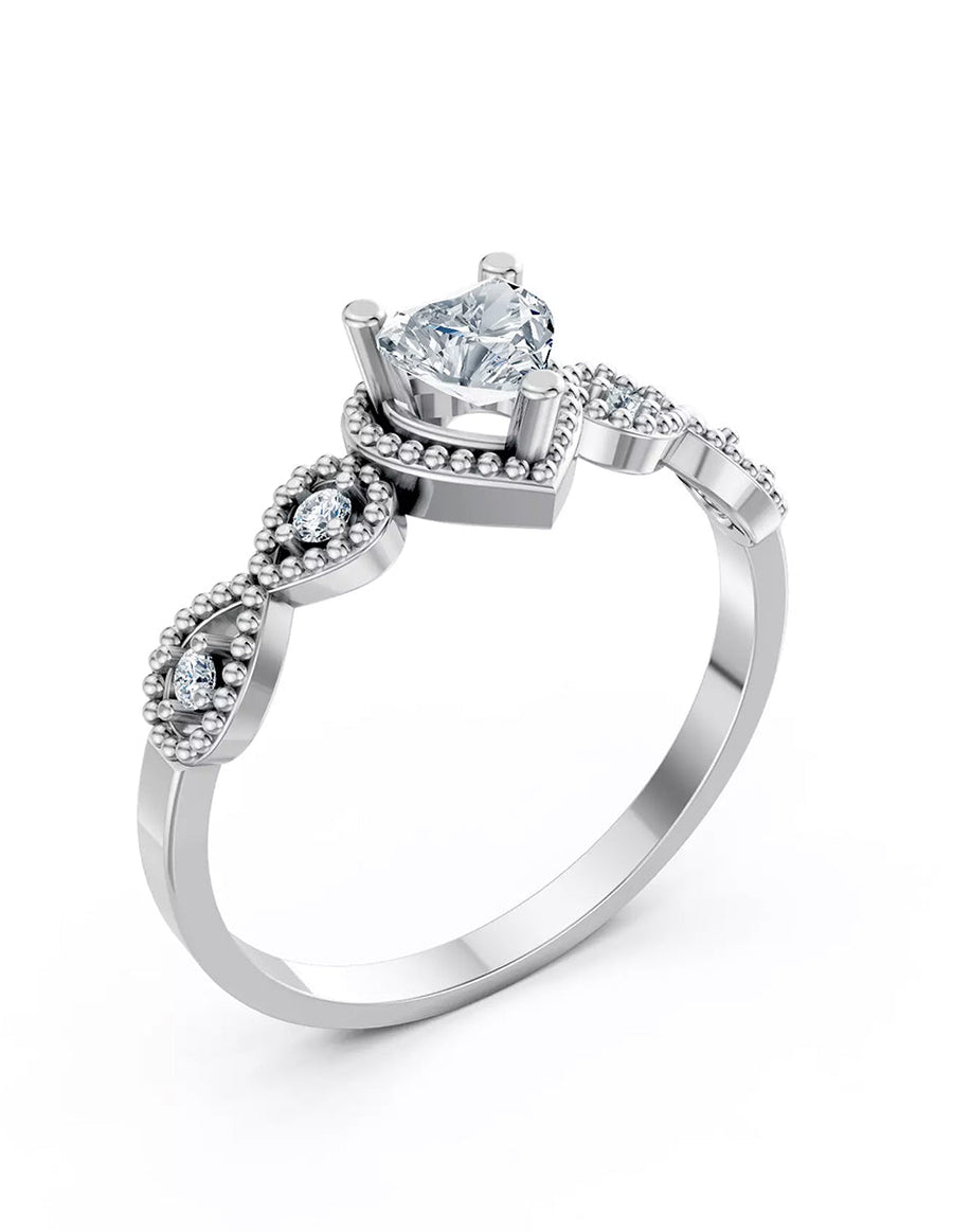 Anillo de Compromiso - piedras laterales - AMORE598-HE-CZ