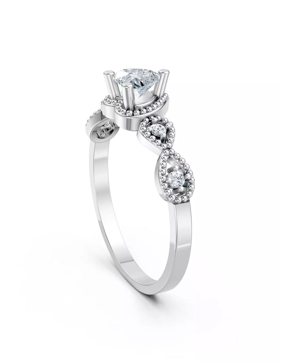 Anillo de Compromiso - piedras laterales - AMORE598-HE-CZ