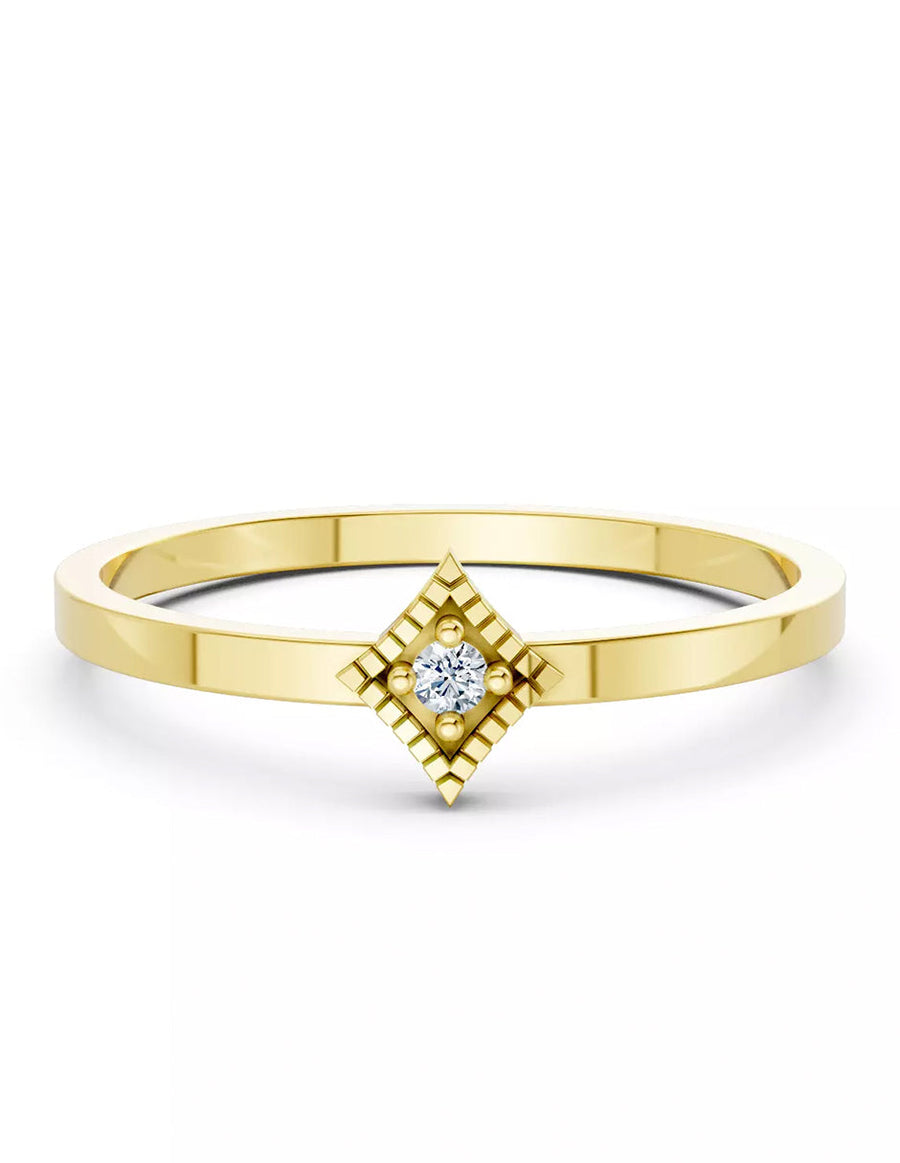 Anillo de Compromiso - solitario - AMORE599-RD-CZ