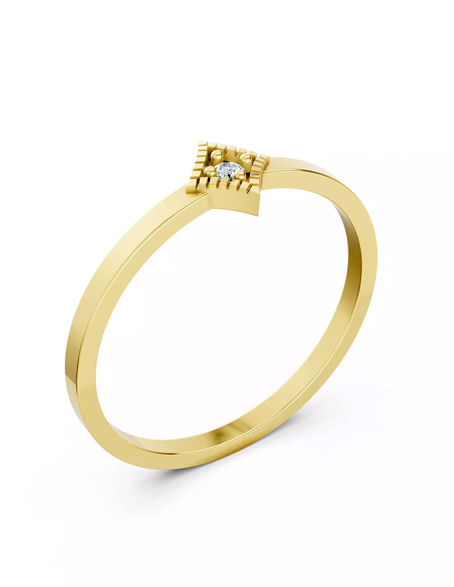 Anillo de Compromiso - solitario - AMORE599-RD-CZ