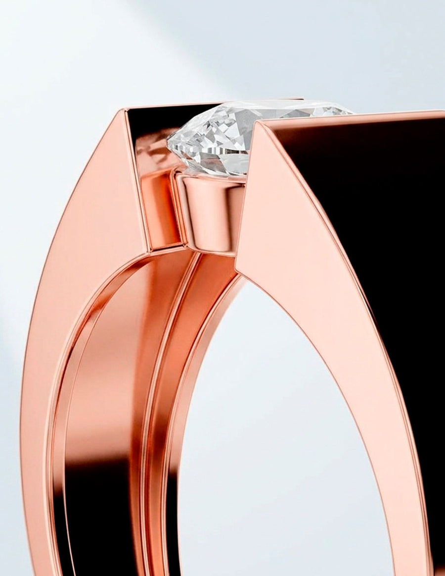 Anillo de Compromiso - solitario - AMORE6-RD-CZ