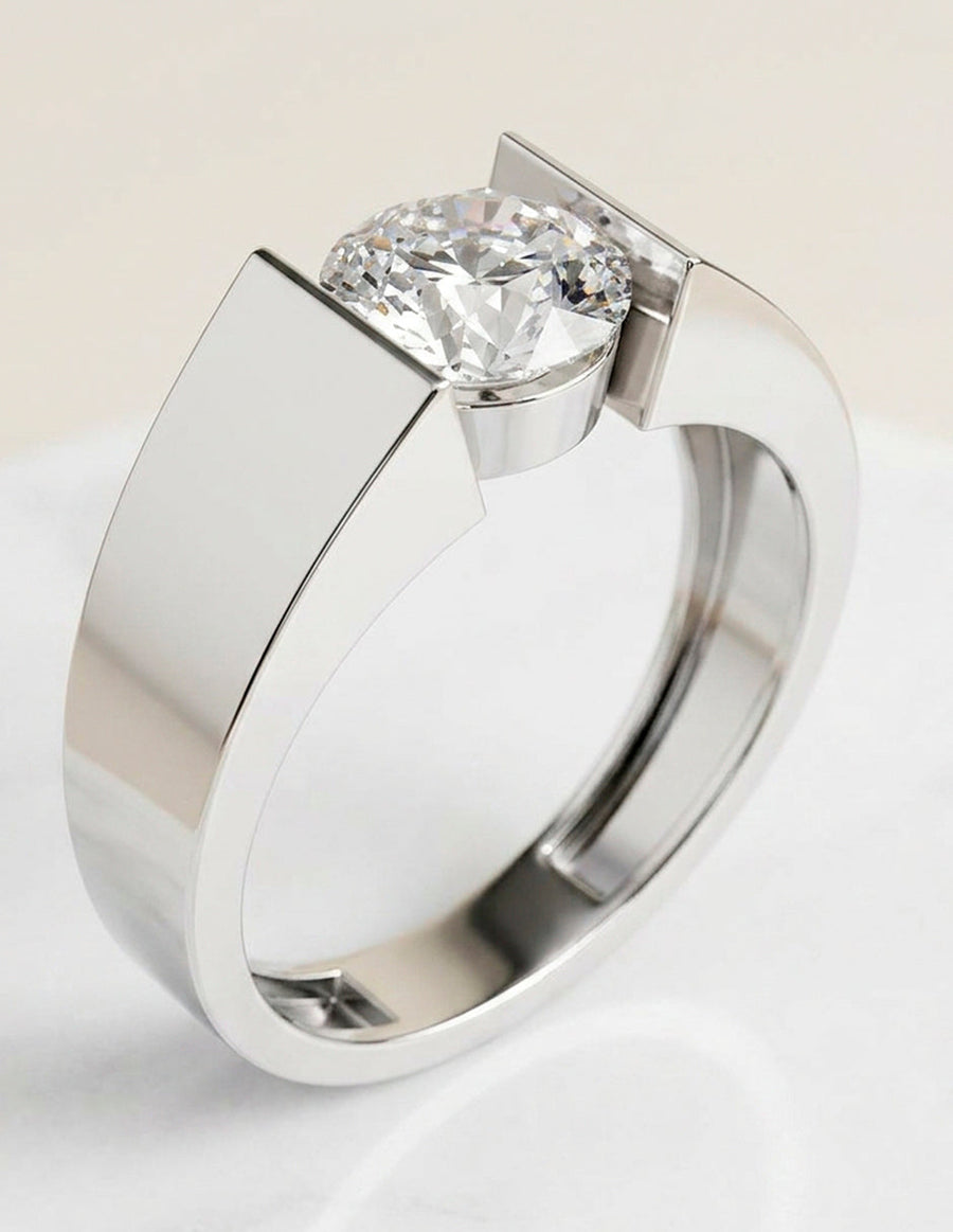 Anillo de Compromiso - solitario - AMORE6-RD-CZ